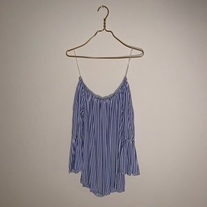 Striped off the shoulder top